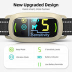 FAFAFROG Dog Bark Collar, Rechargeable Smart Collar, Anti Barking Training Collar with 5 Adjustable Sensitivity Beep Vibration, Bark Collar for Large Medium Small Dogs (Black) Gronata