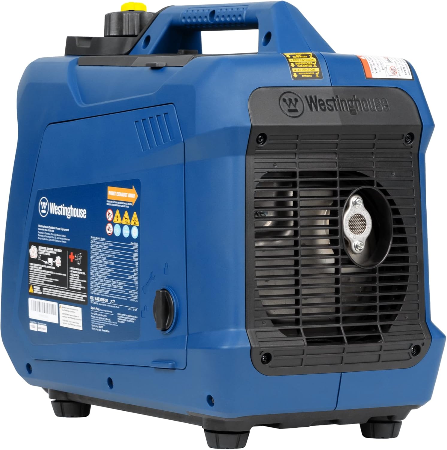 Westinghouse 2550 Peak Watt Super Quiet & Lightweight Portable Inverter Generator, RV Ready 30A Outlet, Gas Powered, CO Sensor, Parallel Capable, Long Run Time,Blue Gronata
