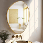 WallBeyond Asymmetrical Mirror, Irregular Mirror Full Length, Boho Wall Mirrors Decorative for Bedroom Living Room Entryway Hall, Mid Century Modern Decor 48" H x 22" W Gronata