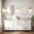 WallBeyond Asymmetrical Mirror, Irregular Mirror Full Length, Boho Wall Mirrors Decorative for Bedroom Living Room Entryway Hall, Mid Century Modern Decor 48" H x 22" W Gronata