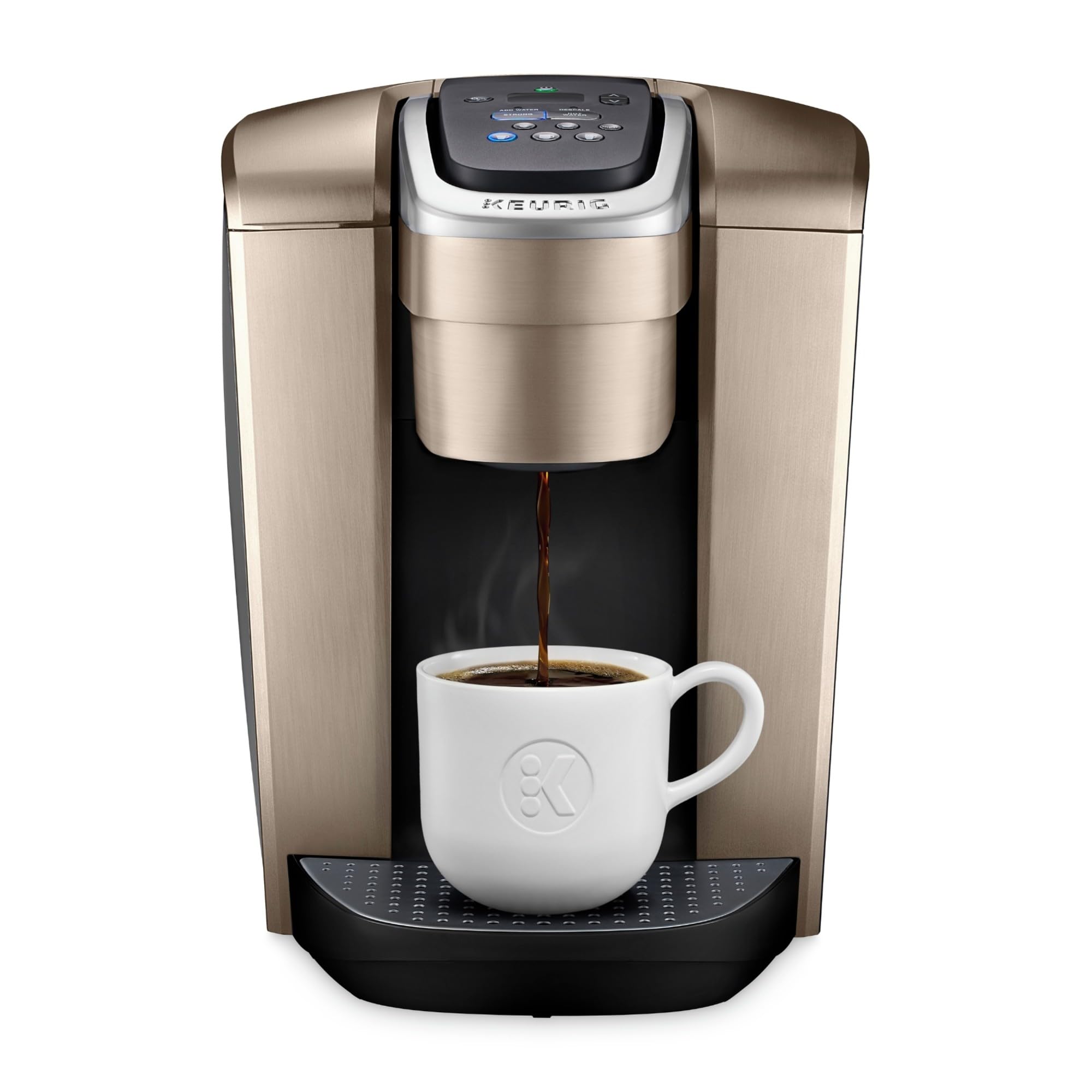 Keurig K-Elite Single Serve K-Cup Pod Coffee Maker, with Strength and Temperature Control, Iced Coffee Capability, 8 to 12oz Brew Size, Programmable, Brushed Slate Gronata