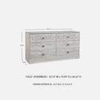 Signature Design by Ashley Shawburn Rustic 5 Drawer Chest of Smooth-Gliding Drawers and Safety Stop, White & Gray Gronata