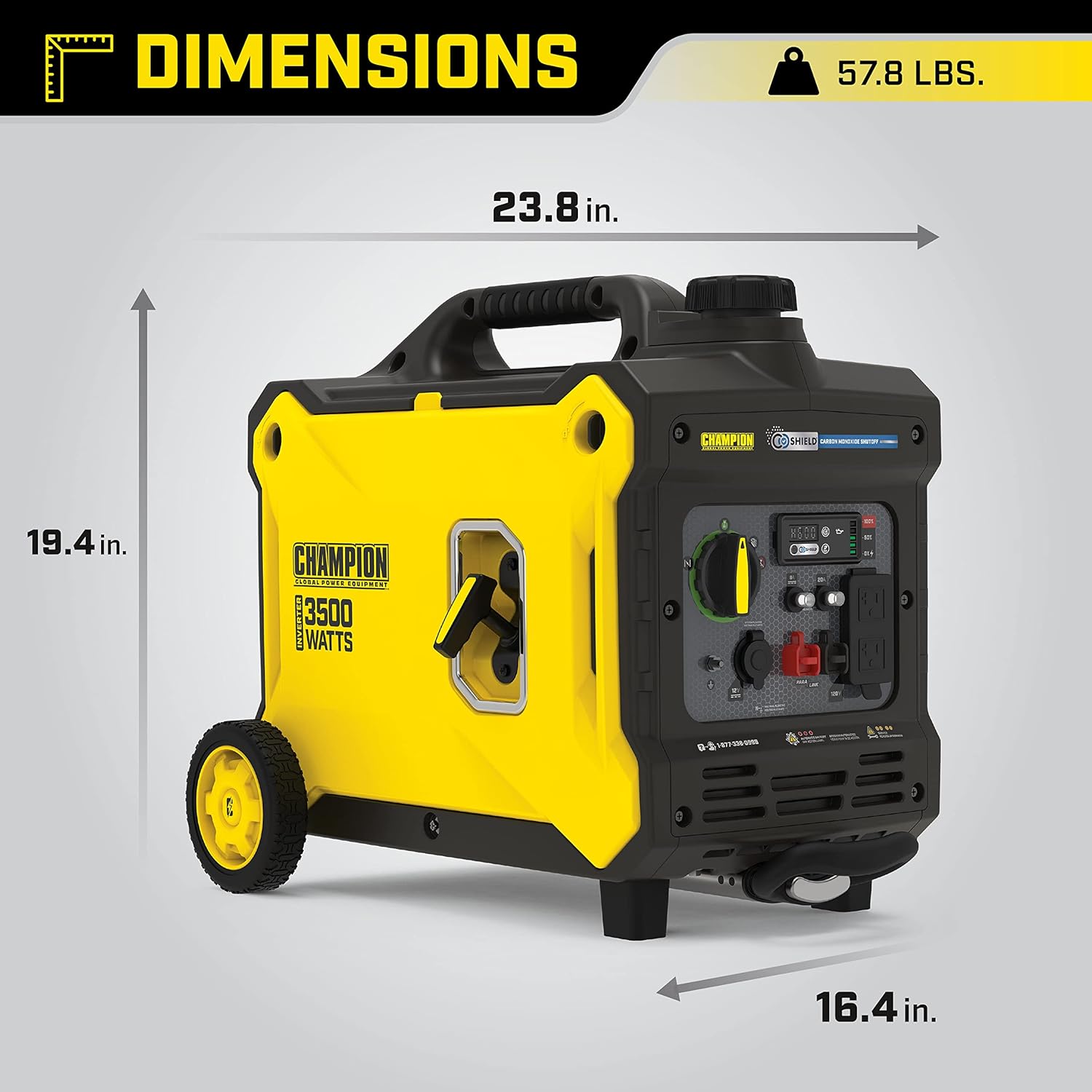 Champion Power Equipment 3500-Watt Portable Inverter Generator with Quiet Technology and CO Shield Gronata