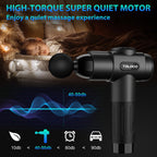 TOLOCO Massage Gun, Deep Tissue Back Massage for Athletes for Pain Relief, Percussion Massager with 10 Massages Heads & Silent Brushless Motor, Fathers Day Dad Gifts, Black Gronata