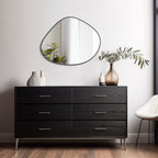 WallBeyond Asymmetrical Mirror, Irregular Mirror Full Length, Boho Wall Mirrors Decorative for Bedroom Living Room Entryway Hall, Mid Century Modern Decor 48" H x 22" W Gronata