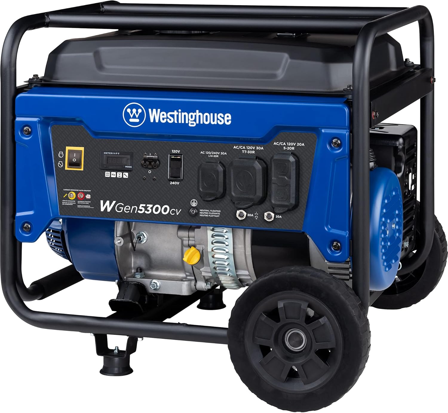 Westinghouse 6600 Peak Watt Home Backup Portable Generator, Transfer Switch Ready 30A Outlet, RV Ready 30A Outlet, Gas Powered, CO Sensor Gronata