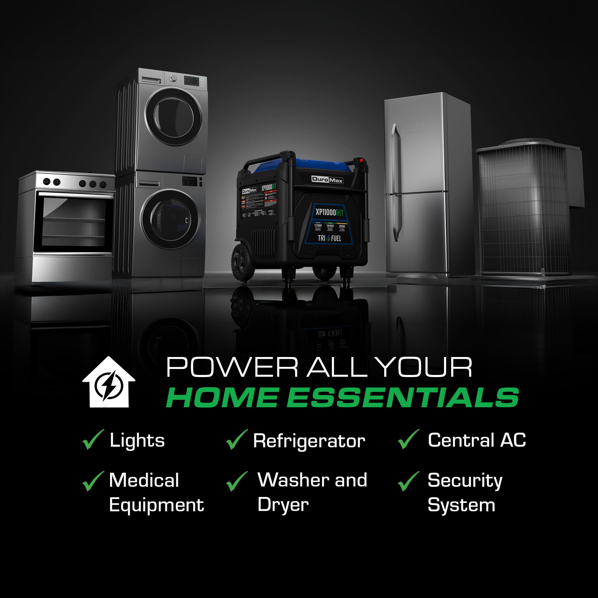 DuroMax XP16000iH 16,000-Watt Dual Fuel Portable Digital Inverter Generator - Gas & Propane, Remote Electric Start, Whole Home Power Backup, Transfer Switch Ready, RV & Emergency Ready Gronata