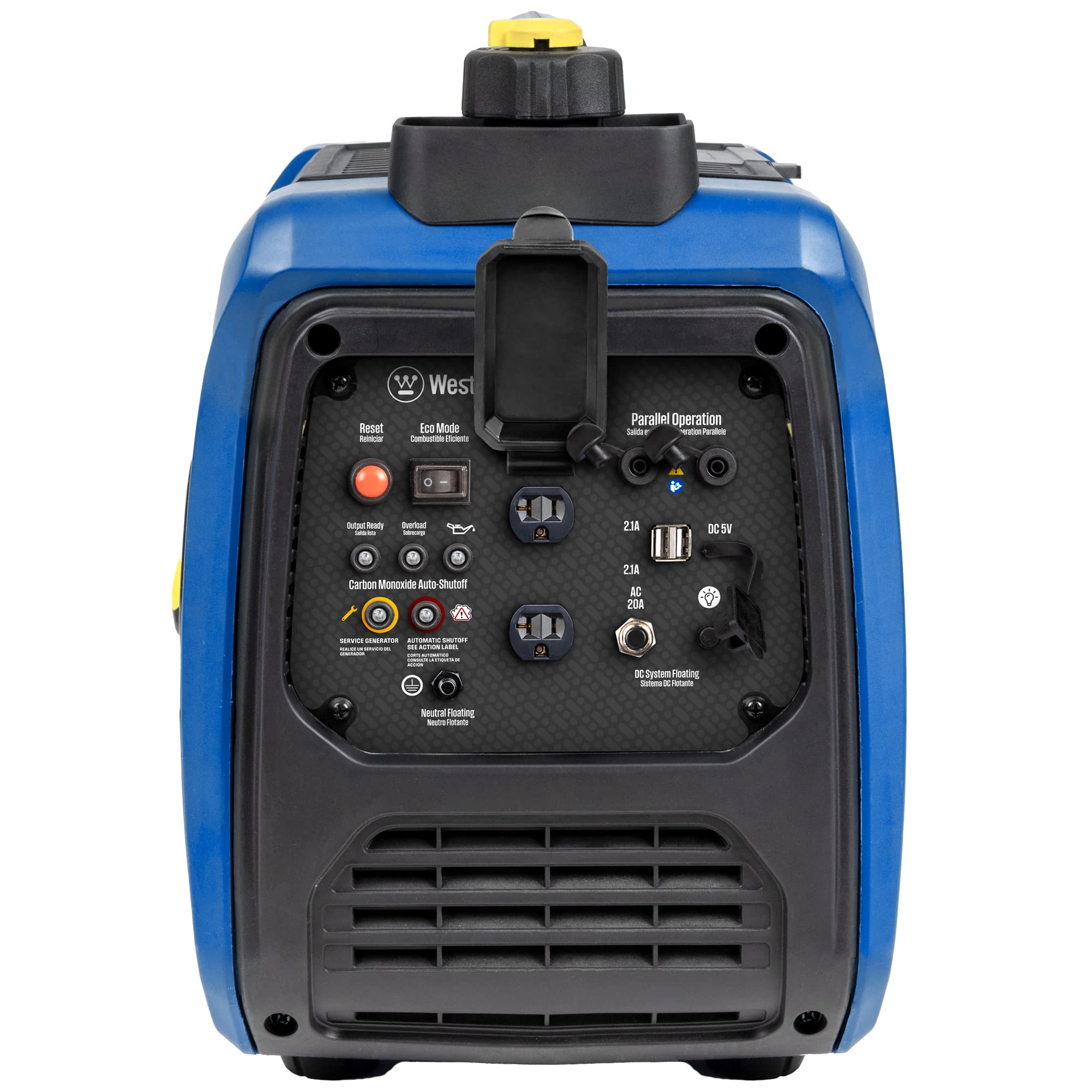 Westinghouse 1500 Peak Watt Super Quiet & Lightweight Portable Inverter Generator, Gas Powered, CO Sensor, Parallel Capable, Long Run Time,Blue Gronata