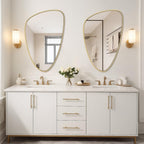 WallBeyond Asymmetrical Mirror, Irregular Mirror Full Length, Boho Wall Mirrors Decorative for Bedroom Living Room Entryway Hall, Mid Century Modern Decor 48" H x 22" W Gronata