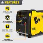 Champion Power Equipment 4500-Watt Electric Start Dual Fuel RV Ready Portable Inverter Generator with Quiet Technology and Free 3-Year Warranty Gronata