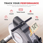 Sunny Health & Fitness Flip & Foldable Rowing Machine for Home w/Extended Slide Rail, Full-Body Workout, Low-Impact, Optional Extra Long Rail, Quiet Rail Cover, Water Motion and Free SunnyFit App Gronata