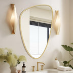 WallBeyond Asymmetrical Mirror, Irregular Mirror Full Length, Boho Wall Mirrors Decorative for Bedroom Living Room Entryway Hall, Mid Century Modern Decor 48" H x 22" W Gronata