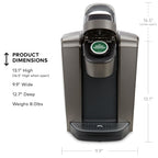 Keurig K-Elite Single Serve K-Cup Pod Coffee Maker, with Strength and Temperature Control, Iced Coffee Capability, 8 to 12oz Brew Size, Programmable, Brushed Slate Gronata