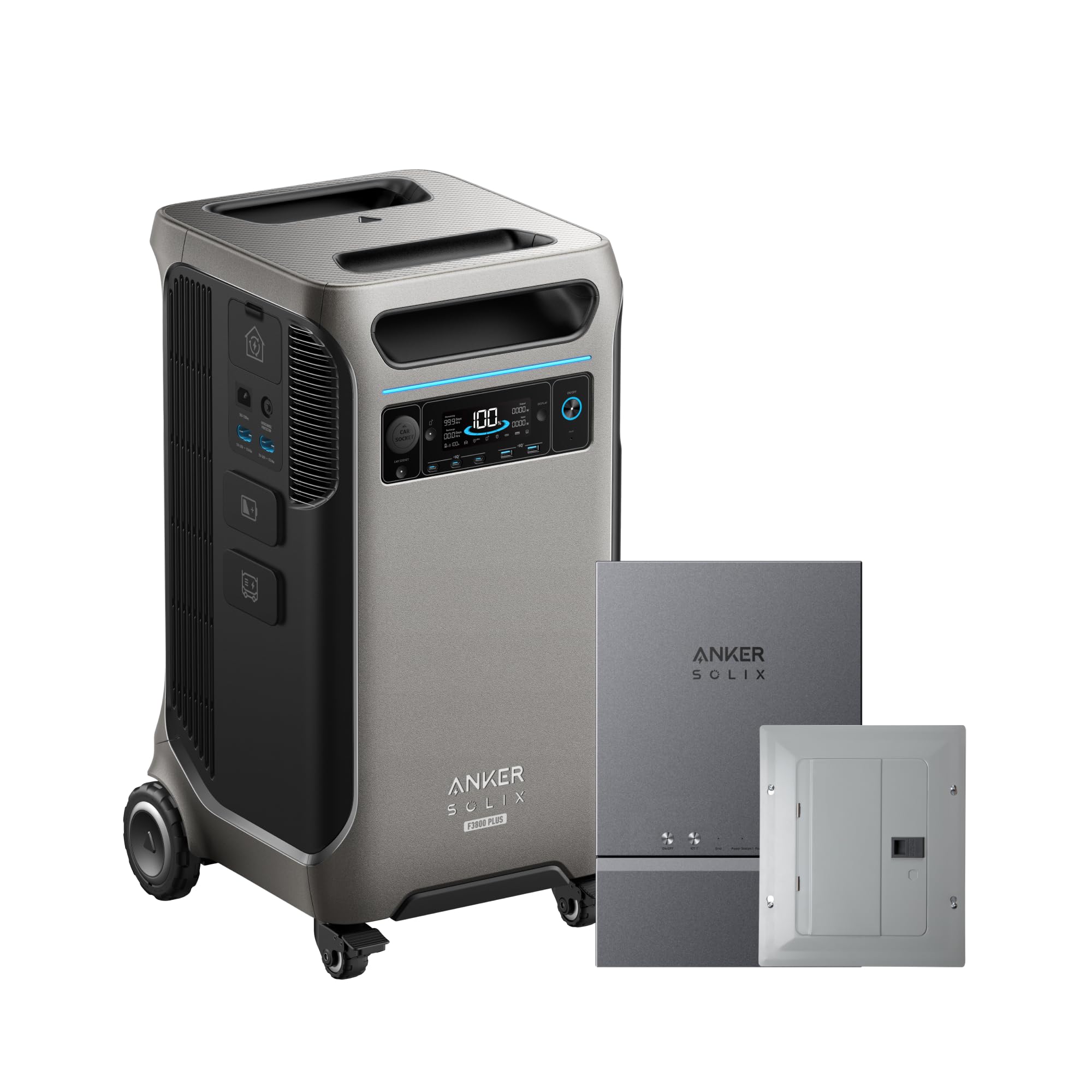 Anker SOLIX F3800 Plus Portable Power Station (2025 NEW), 3,840Wh, 3,200W Solar Input, Generators for Home Use, Expandable to 53kWh, Works with Generator, For Power Outages, RVs, and Emergencies Gronata