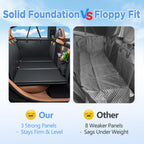 MYJAQI Back Seat Extender for Dogs, Waterproof Dog Car Seat Cover for Back Seat with Hard Bottom, 2026 Upgraded Material, Anti Scratch, Safer, Easy to Use and Clean, Holds 400lbs Gronata
