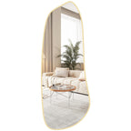 WallBeyond Asymmetrical Mirror, Irregular Mirror Full Length, Boho Wall Mirrors Decorative for Bedroom Living Room Entryway Hall, Mid Century Modern Decor 48" H x 22" W Gronata