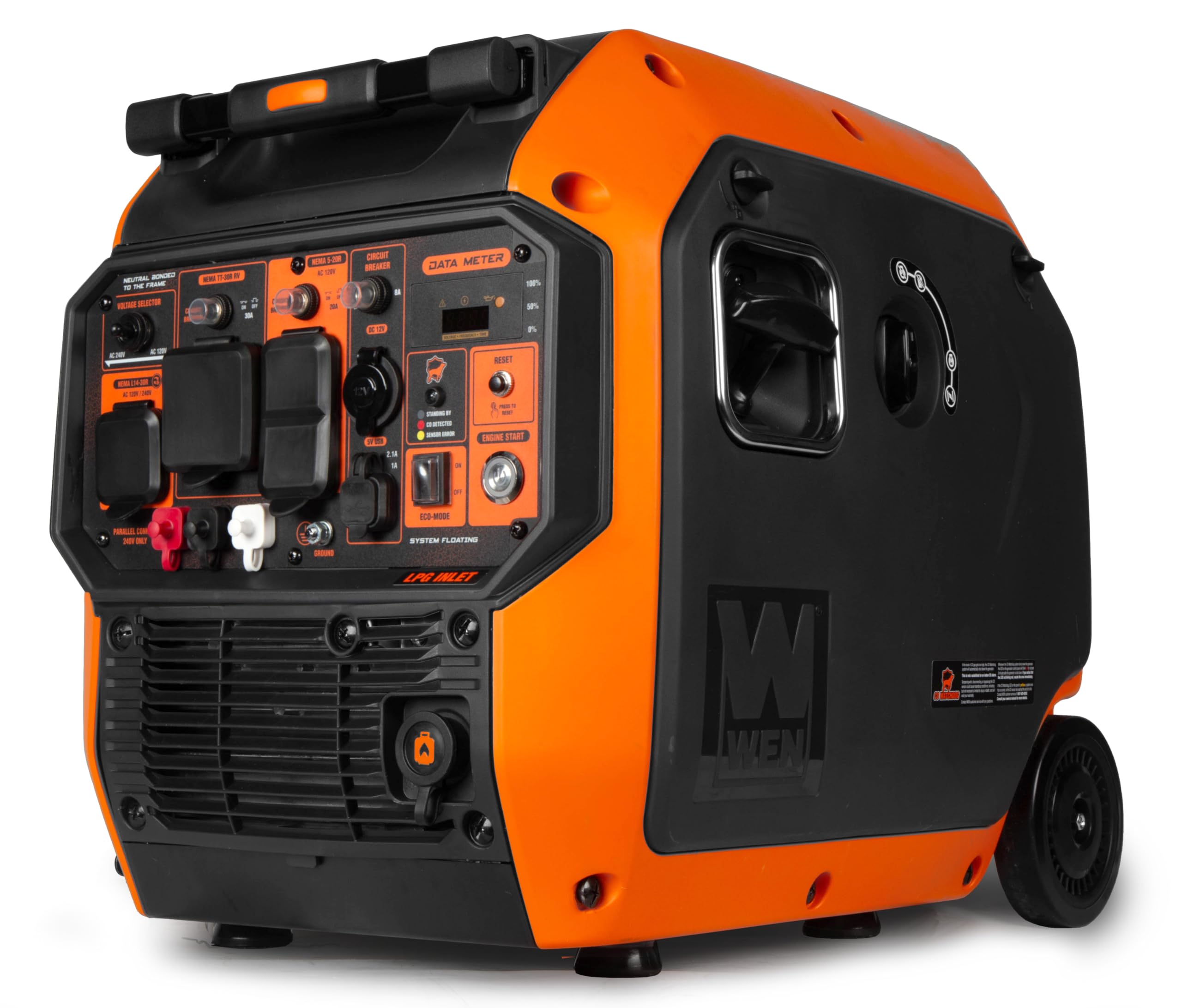 WEN DF451i Super Quiet 4500-Watt Electric Start Dual Fuel RV-Ready Portable Inverter Generator with Fuel Shut-Off Gronata