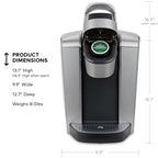 Keurig K-Elite Single Serve K-Cup Pod Coffee Maker, with Strength and Temperature Control, Iced Coffee Capability, 8 to 12oz Brew Size, Programmable, Brushed Slate Gronata