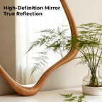 WallBeyond Asymmetrical Mirror, Irregular Mirror Full Length, Boho Wall Mirrors Decorative for Bedroom Living Room Entryway Hall, Mid Century Modern Decor 48" H x 22" W Gronata