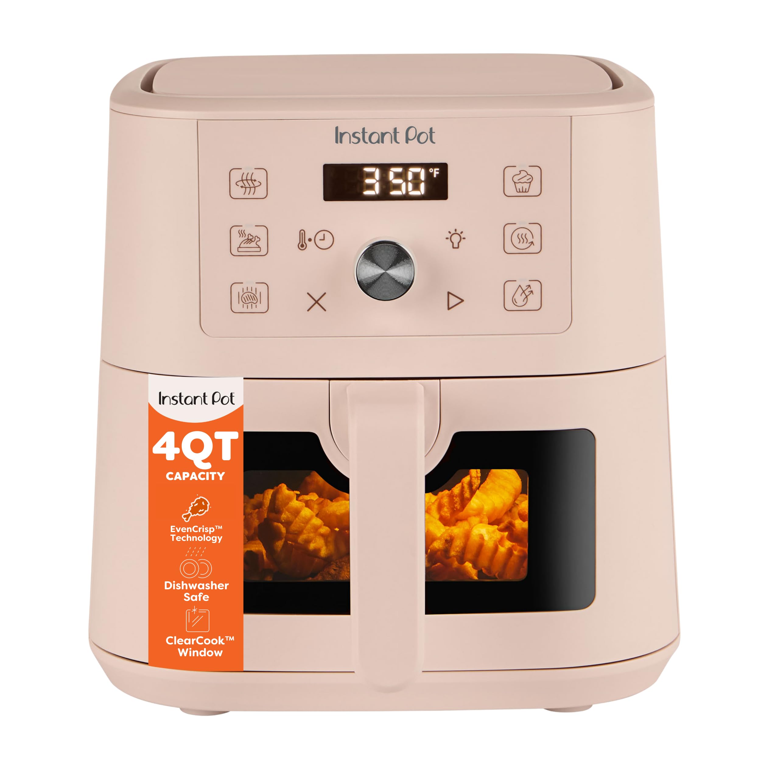 Instant Pot 6QT VORTEX Plus Air Fryer, 6-in-1, Air Fry, Broil, Dehydrate, Crisp, Roast, Reheat, Bake, Dishwasher-Safe Airfryer basket, from the Makers of Instant Pot, Stainless Steel Gronata