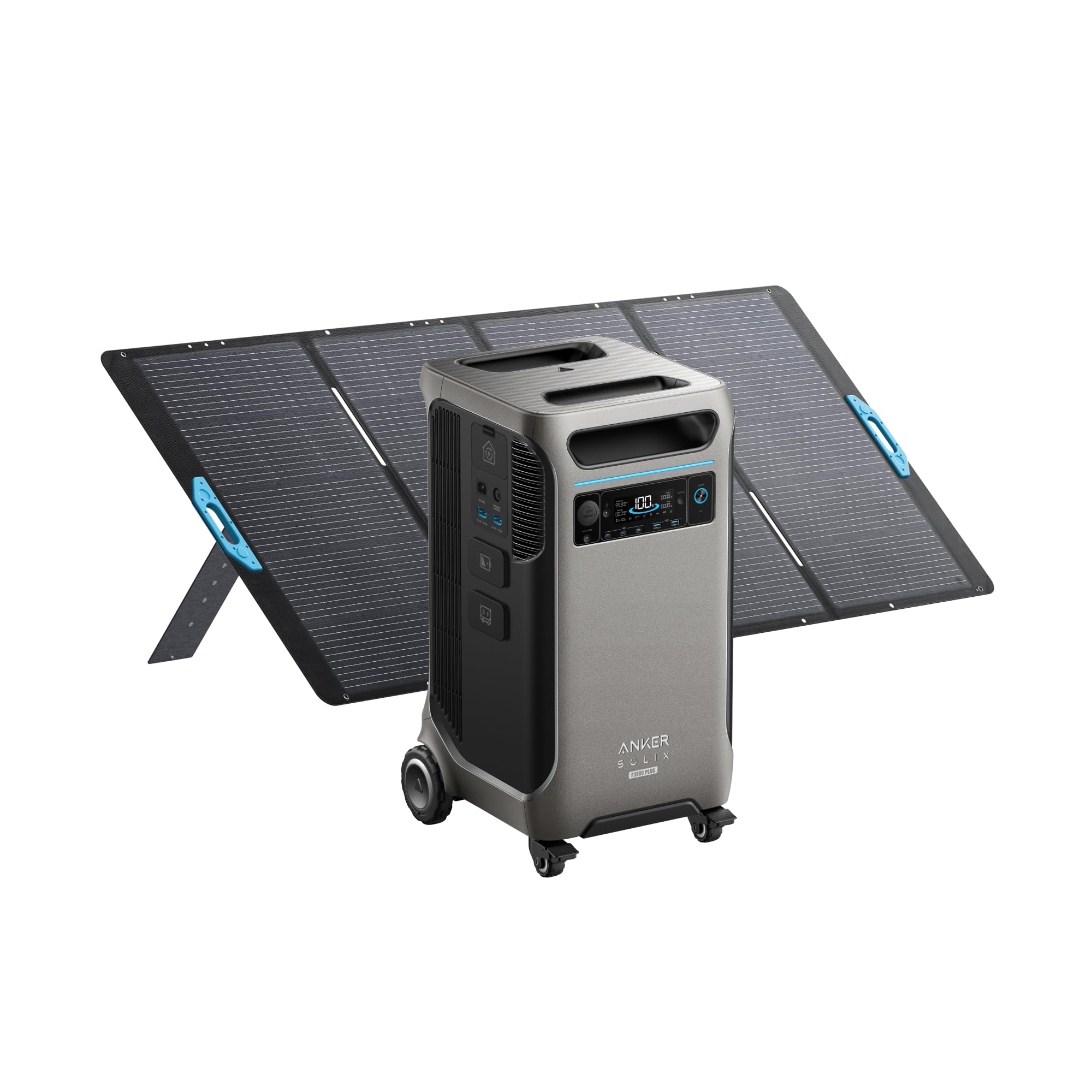 Anker SOLIX F3800 Plus Portable Power Station (2025 NEW), 3,840Wh, 3,200W Solar Input, Generators for Home Use, Expandable to 53kWh, Works with Generator, For Power Outages, RVs, and Emergencies Gronata