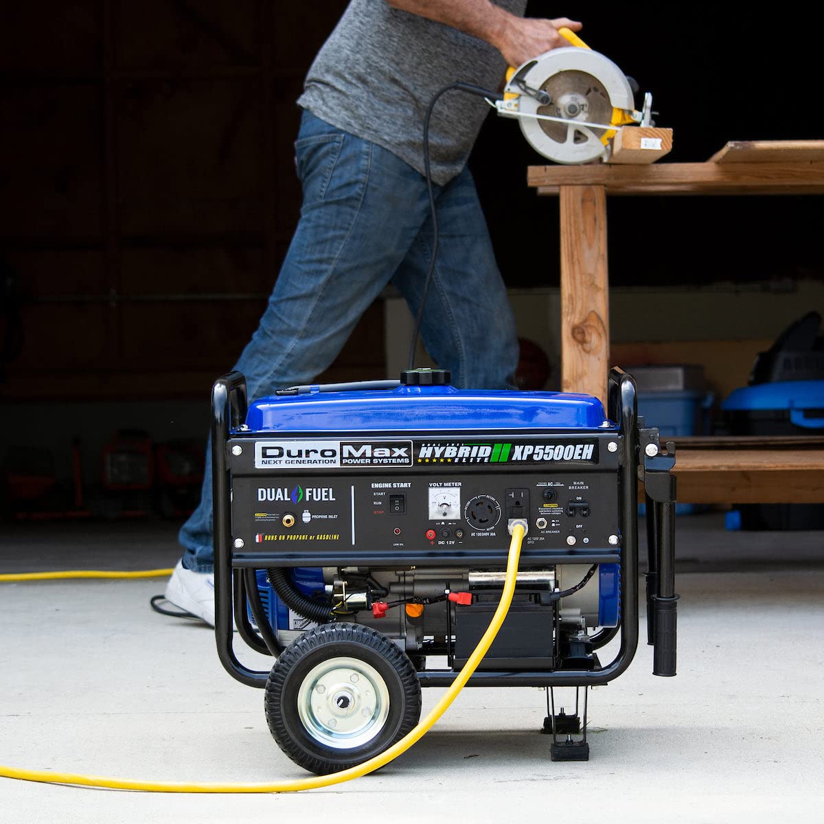 DuroMax XP5500EH 5,500-Watt Dual Fuel Portable Generator - Gas & Propane, Electric Start, RV & Emergency Ready Gronata