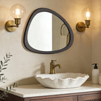 WallBeyond Asymmetrical Mirror, Irregular Mirror Full Length, Boho Wall Mirrors Decorative for Bedroom Living Room Entryway Hall, Mid Century Modern Decor 48" H x 22" W Gronata