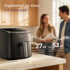 Cosori 9-in-1 TurboBlaze Air Fryer 6 Qt, PFAS-Free Ceramic Coating, 90°–450°F, Precise Heating for Even Results, Air Fry, Roast, Bake, Broil, Dry, Frozen, Proof, Reheat, Keep Warm, 120V, Dark Gray Gronata
