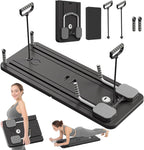 JANUA Pilates Board - Pilates Reformer Set, Multi-Purpose Foldable Pilates Reformer Board for Home, 5 in 1 Pilates Sliding Board Gronata