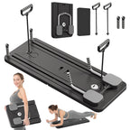 JANUA Pilates Board - Pilates Reformer Set, Multi-Purpose Foldable Pilates Reformer Board for Home, 5 in 1 Pilates Sliding Board Gronata