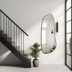 WallBeyond Asymmetrical Mirror, Irregular Mirror Full Length, Boho Wall Mirrors Decorative for Bedroom Living Room Entryway Hall, Mid Century Modern Decor 48" H x 22" W Gronata