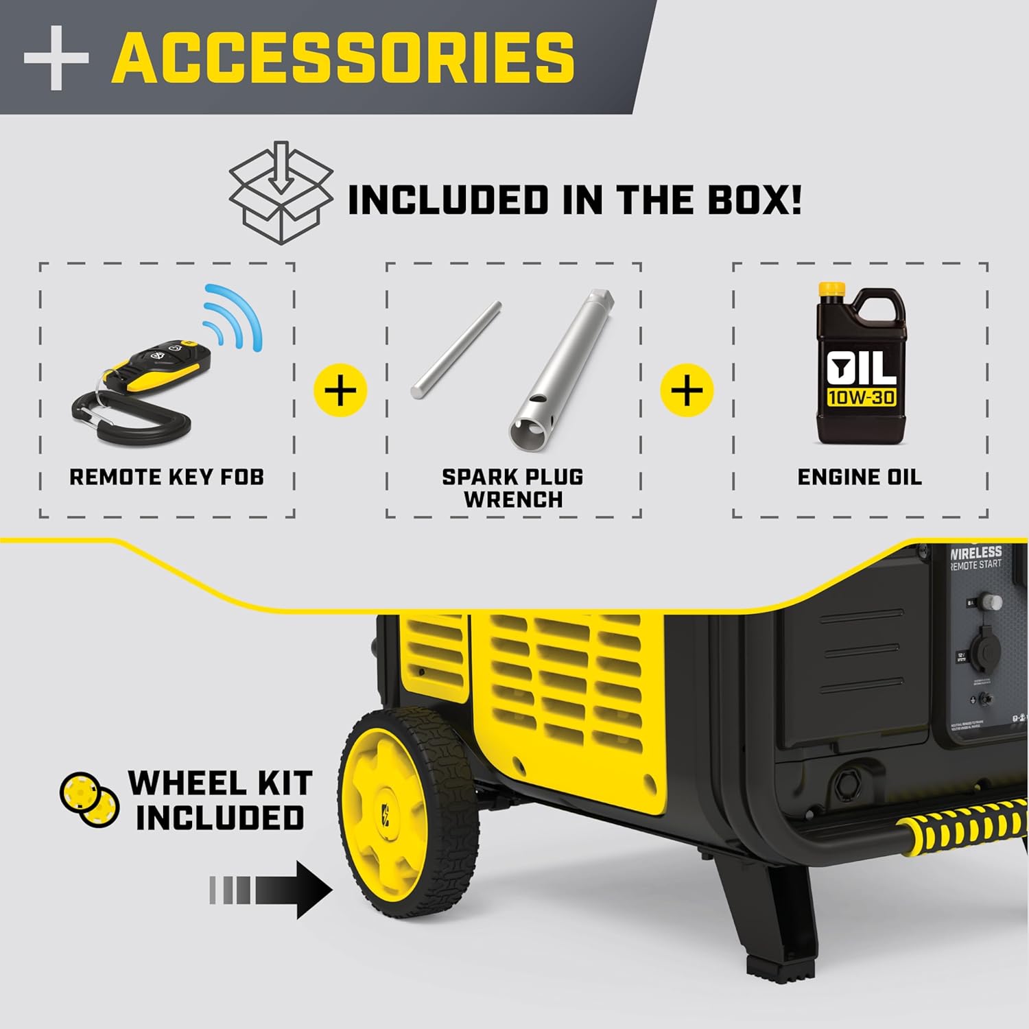 Champion Power Equipment 11,000-Watt Wireless Remote Start Home Backup Portable Inverter Generator with Quiet Technology and Free 3-Year Warranty Gronata