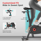 Sunny Health & Fitness Nova Smart Indoor Cycling Bike – Magnetic Resistance Exercise Bike with SunnyFit App, Quiet Belt Drive & Compact Home Cardio Bike for Beginners Gronata