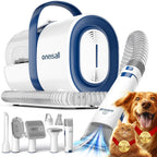 oneisall Dog Grooming Vacuum, Pet Grooming Vacuum with Clipper Nail Grinder, 1.5L Dust Cup Dog deshedding Brush with 7 Tools for Shedding Pet Hair, Home Cleaning(Blue) Gronata