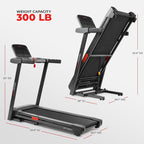 Sunny Health & Fitness Active 400 Smart Auto Incline Treadmill – Foldable Running Machine w/Bluetooth, Wi-Fi, 12% Incline, Shock Absorption & SunnyFit Fitness App - SF-T724012 Gronata