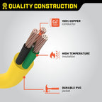 Champion Power Equipment 25-Foot 30-Amp 125-Volt Fan-Style Generator Extension Cord (L5-30P to three 5-15R) Gronata