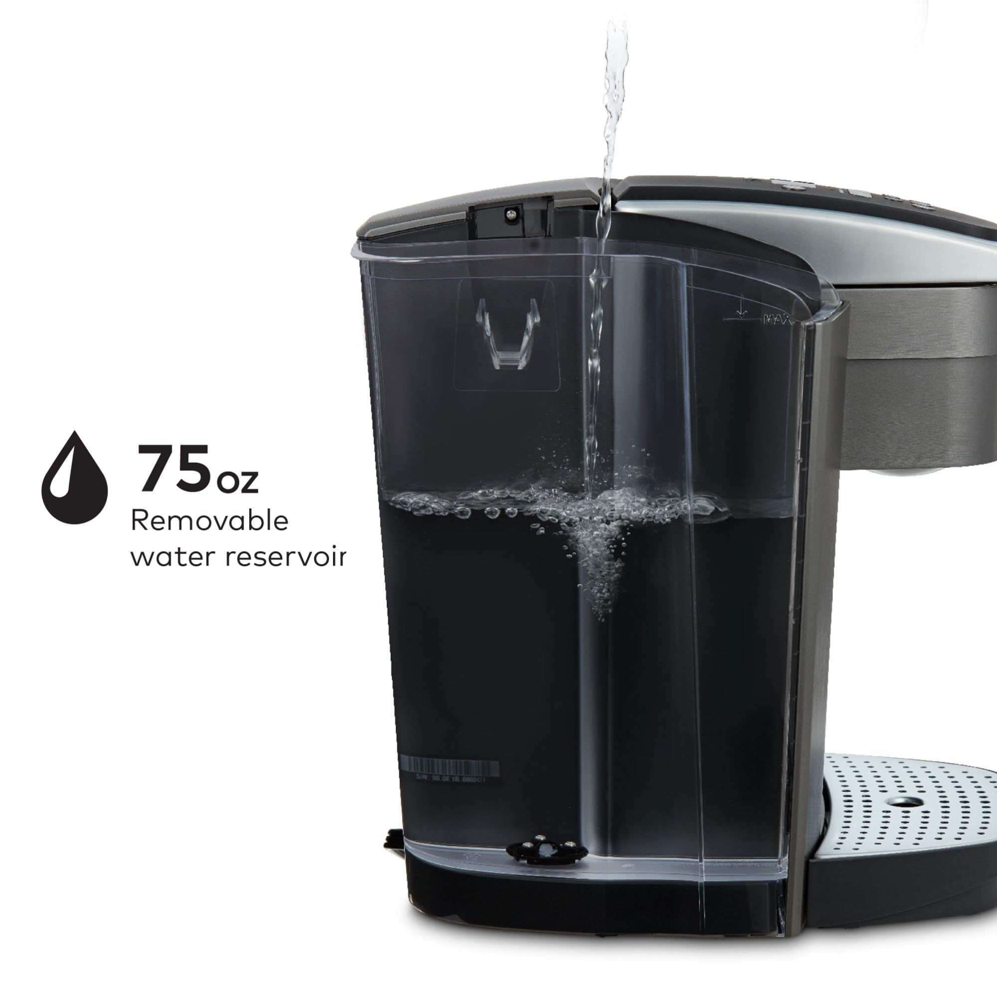 Keurig K-Elite Single Serve K-Cup Pod Coffee Maker, with Strength and Temperature Control, Iced Coffee Capability, 8 to 12oz Brew Size, Programmable, Brushed Slate Gronata