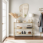 WallBeyond Asymmetrical Mirror, Irregular Mirror Full Length, Boho Wall Mirrors Decorative for Bedroom Living Room Entryway Hall, Mid Century Modern Decor 48" H x 22" W Gronata