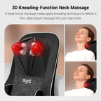 Mynt FSA Eligible HSA Approved Shiatsu Neck and Back Massager for Chair with 10 Deep Kneading Nodes, 2D & 3D Back Massage with Heat, Portable Spot Massage Chair Pad (Black) Gronata
