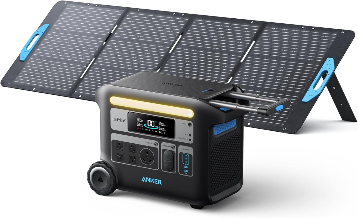 Anker SOLIX F2000 Portable Power Station, PowerHouse 767, 2048Wh GaNPrime Solar Generator with 200W Solar Panel, LiFePO4 Batteries, 4 AC Outlets Up to 2400W for Home, Power Outage, Outdoor Camping Gronata