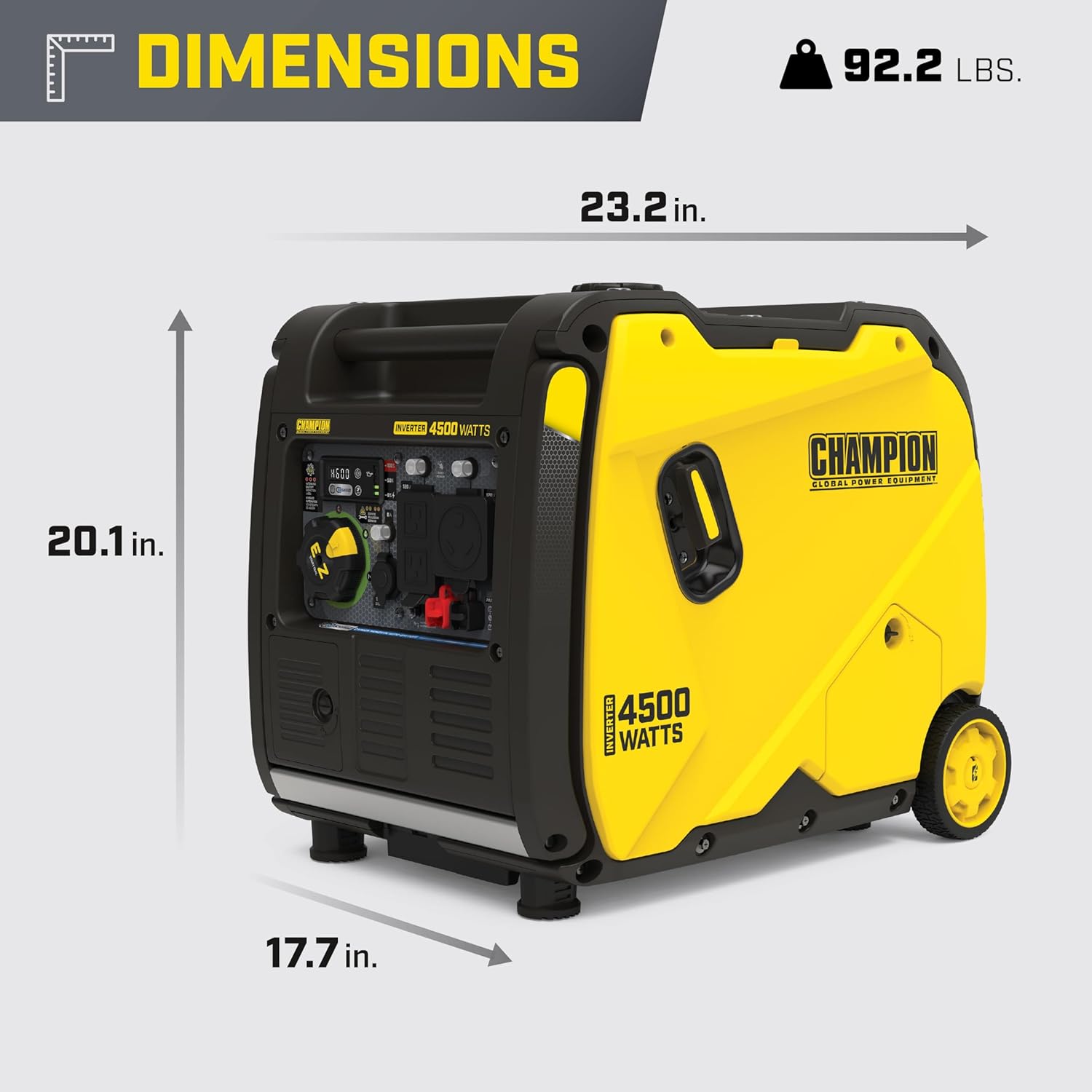 Champion Power Equipment 4500-Watt RV Ready Portable Inverter Generator with Quiet Technology and Free 3-Year Warranty Gronata