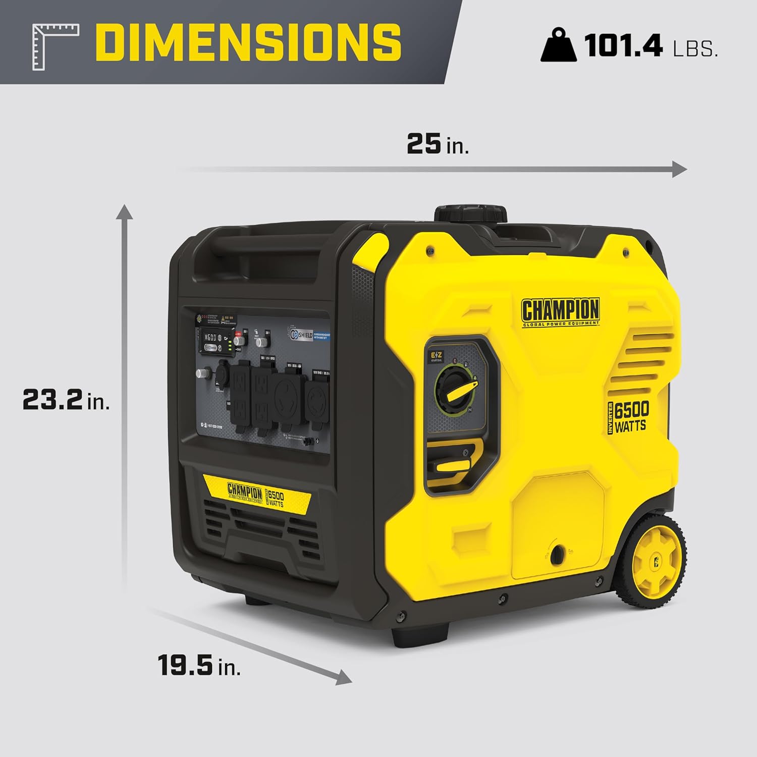 Champion Power Equipment 6500-Watt RV Ready Portable Inverter Generator with Quiet Technology and CO Shield Gronata