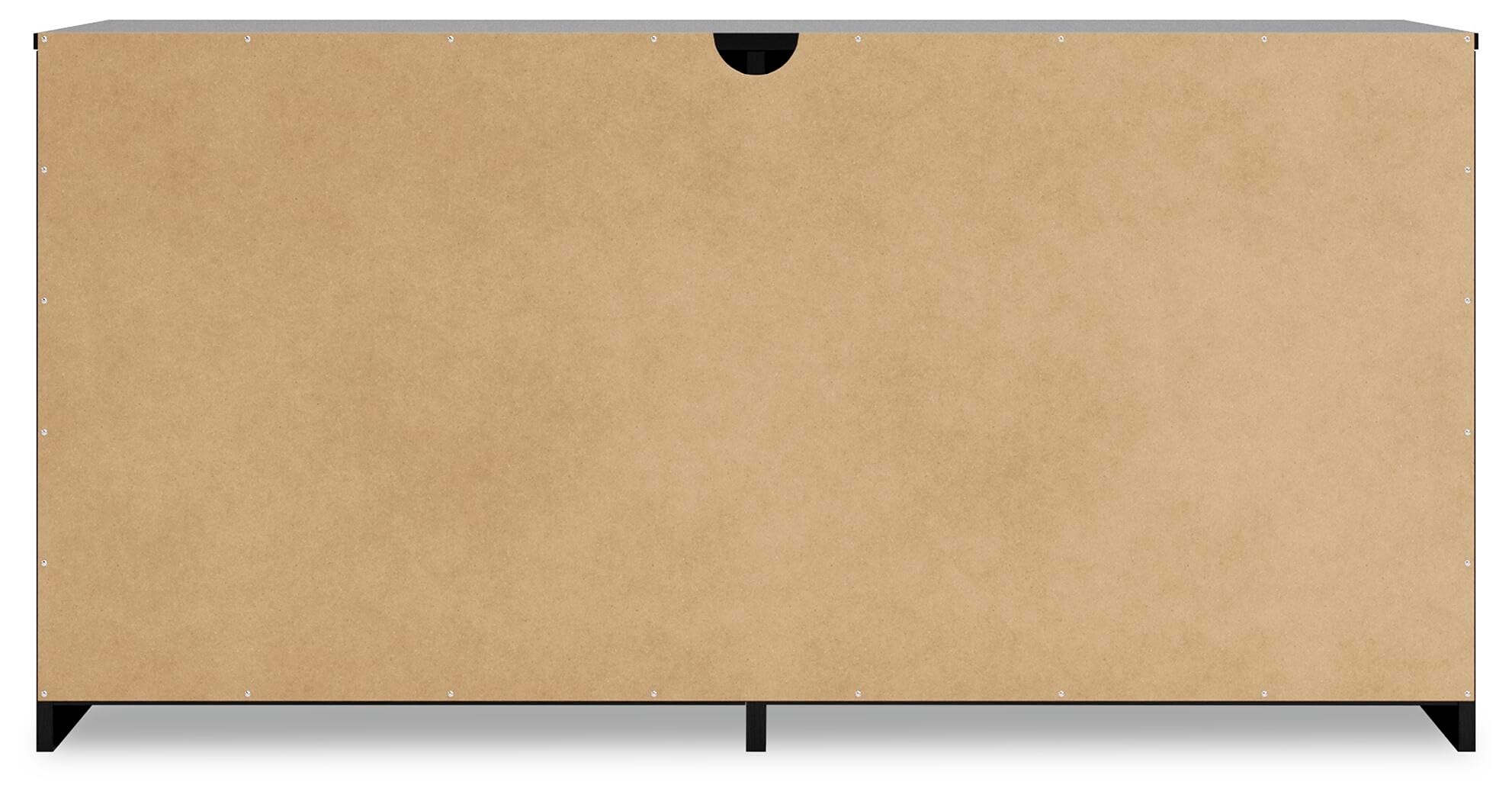 Signature Design by Ashley Finch Modern 6 Drawer Dresser with Ball-bearing Construction and Safety Stop, Black Gronata