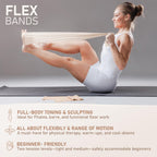 PhysKcal Pilates Ring Set, Magic Ring with 1x Core Ball, 3X Resistant Loop and 2X Flex Band, Pilates on Mat Essential Kit (Nude) Gronata