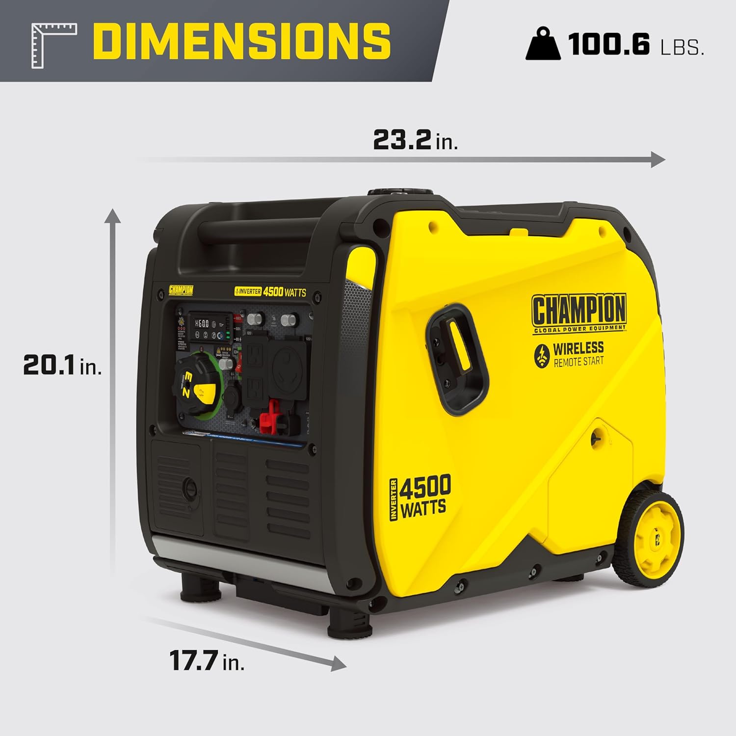 Champion Power Equipment 4500-Watt Wireless Remote Start Inverter Generator with Quiet Technology and Free 3-Year Warranty Gronata