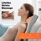 Boriwat Back Massager with Heat, 3D Kneading Massage Pillow for Back, Neck, Shoulder, Leg Pain Relief Deep Tissue, Gifts for Women Men Mom Dad Gronata