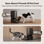 PETLIBRO Automatic Cat Feeder, 5G WiFi Automatic Dog Food Dispenser with Freshness Preservation, 5L Timed Pet Feeder with Low Food Sensor, Up to 10 Meals Per Day Gronata