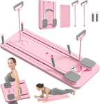 JANUA Pilates Board - Pilates Reformer Set, Multi-Purpose Foldable Pilates Reformer Board for Home, 5 in 1 Pilates Sliding Board Gronata