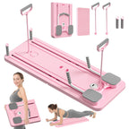 JANUA Pilates Board - Pilates Reformer Set, Multi-Purpose Foldable Pilates Reformer Board for Home, 5 in 1 Pilates Sliding Board Gronata