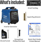 Westinghouse 4000 Peak Watt Super Quiet Portable Inverter Generator, Wheel & Handle Kit, RV Ready 30A Outlet, Gas Powered, CO Sensor, Parallel Capable Gronata